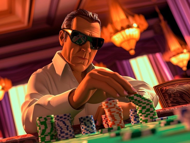 Dadu Online live dealer rolling two dice in a studio setting