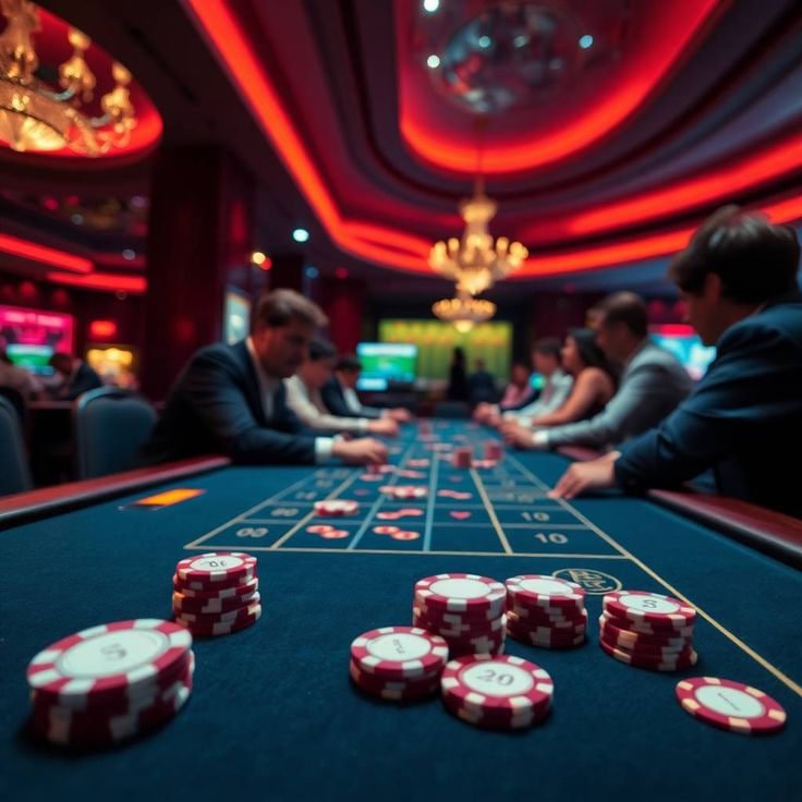 Live blackjack table with dealer and real cards